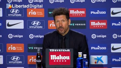 Simeone: "Todos los grandes equipos tienen un jugador que hace goles y otro que los para"