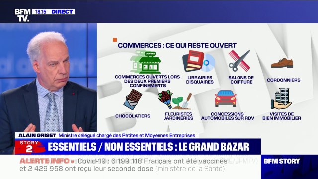 Alain Griset sur les fermetures de commerces: L'objectif est d'essayer de diminuer les brassages de population
