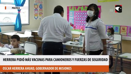 Herrera pidió más vacunas para camioneros y fuerzas de seguridad