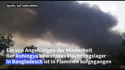 Tausende Rohingya fliehen aus brennenden Lagern in Bangladesch
