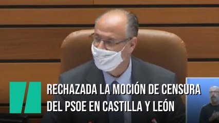 Rechazada la moción de censura del PSOE en Castilla y León