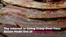 The Internet Is Going Crazy Over Faux Bacon Made Out of Banana Peels
