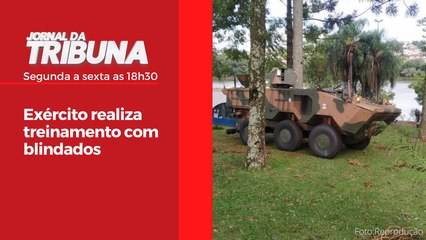 Exército realiza treinamento com blindados