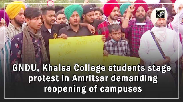 GNDU, Khalsa College students stage protest in Amritsar demanding reopening of campuses