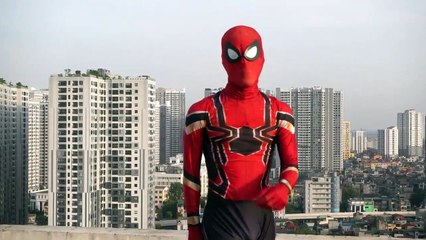 18.SPIDER-MAN Rooftop Flips in real life Người nhện lộn trên nóc nhà
