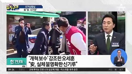 “사퇴할 후보” vs “신기루”…오·안, 네거티브 여론전