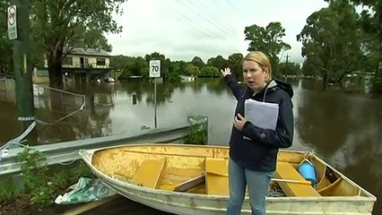 Major flooding along Hawkesbury River at North Richmond