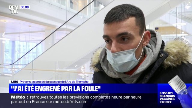 J'ai été engrené par le mouvement de foule. L'un des prévenus jugés pour le saccage de l'Arc de Triomphe en décembre 2018 témoigne