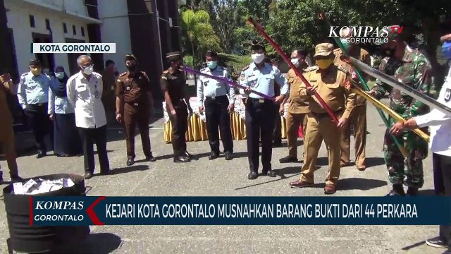 Kejaksaan Negeri Kota Gorontalo Musnahkan Barang Bukti Dari 44 Perkara