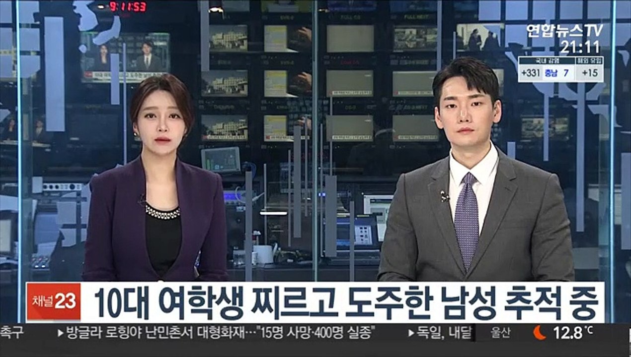 10대 여학생 찌르고 도주한 남성 추적 중