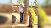 Chittorgarh: ASI tied to tree and beaten up by family
