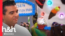 Uso de luzes e trem em movimento para bolos sobre parque de diversões | Deu Bolo! com Buddy Valastro | H&H Brasil