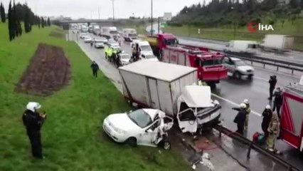 Son dakika haberi | TEM Hadımköy'de zincirleme kaza: 4 yaralı