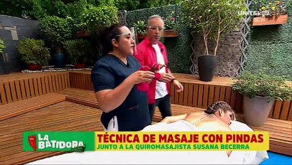 Aprendemos técnicas de masajes con pindas