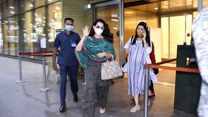 Kangana Thalaivi के ट्रेलर लांच के लिए मुंबई एयरपोर्ट पर ऐसे हुई थी स्पॉट |FilmiBeat