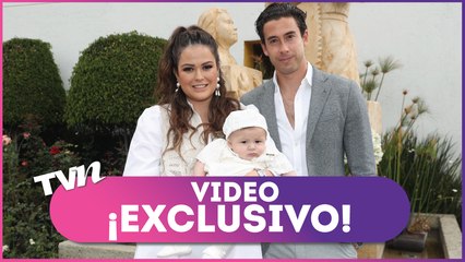 Mariana Echeverría y su esposo bautizaron a su bebé, Lucca