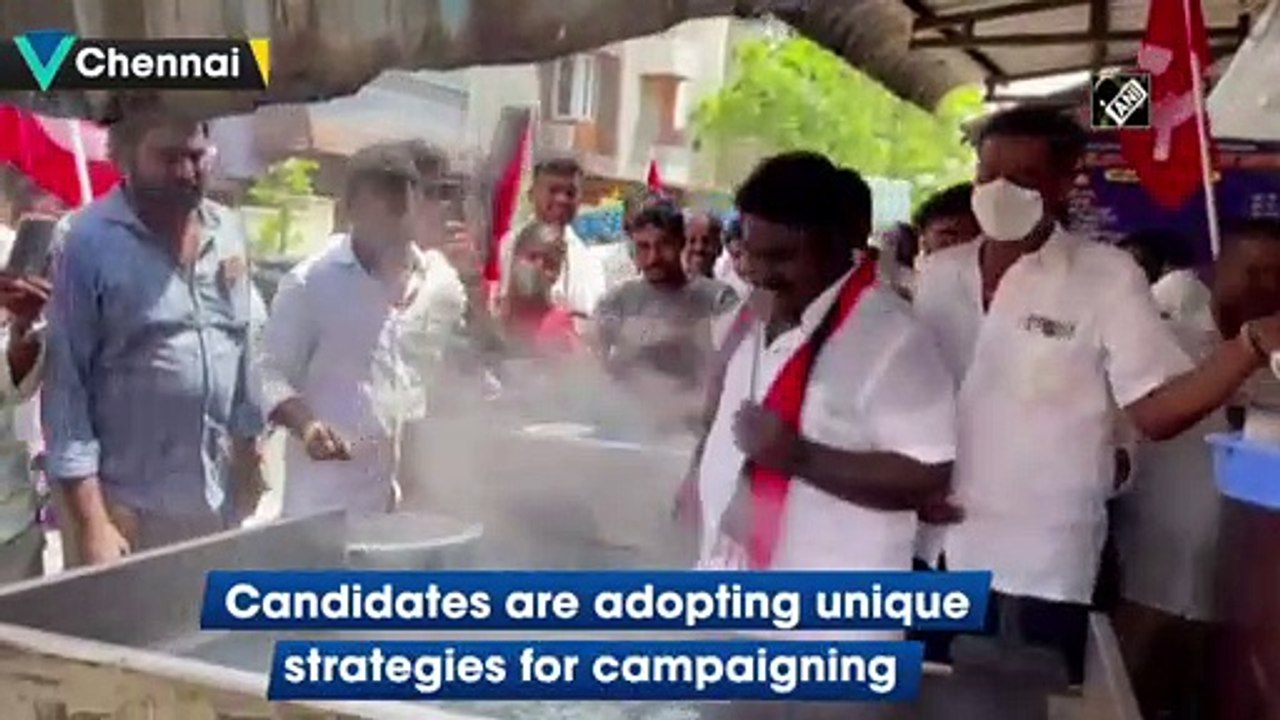 Tamil Nadu polls: DMK candidate makes dosa while campaigning