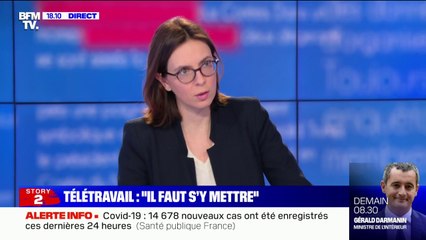 Amélie de Montchalin: "On est passés de 40% au mois de janvier à 56% de tous les agents de l'État" qui sont en télétravail