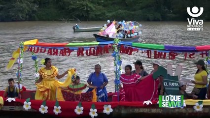 Familias de El Rama disfrutan del tradicional Carnaval Acuático en Paz y Alegría