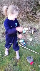 Girl, 6, lectures Milton Keynes litterbugs