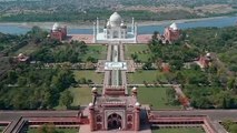 Amazing Ariel View Of Taj Mahal 8k