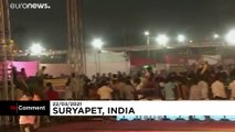 شاهد: 100 جريح بسبب انهيار منصة مكتظة بالمتفرجين خلال مباراة رياضية في الهند
