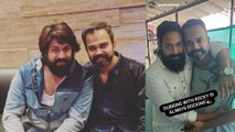 Prashanth Neel shares Photo with yash in KGF 2 dubbing.