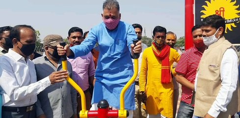 युवराज क्लब परिसर में ओपन जिम का शुभारंभ