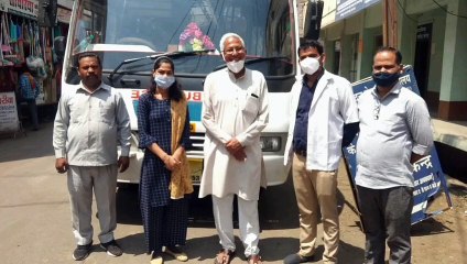 41 चयनित मरीजों को मोतियाबिंद ऑपरेशन के लिए भोपाल रवानगी दी