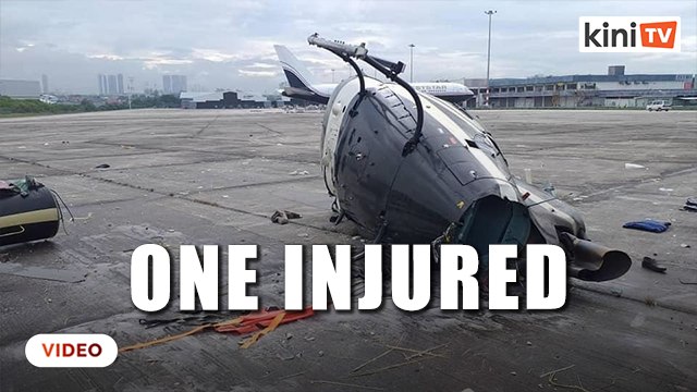 Helicopter crashes at Subang Airport, one injured
