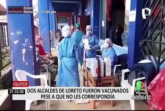 Iquitos: alcaldes de Loreto fueron vacunados contra COVID-19 pese a que nos les correspondían