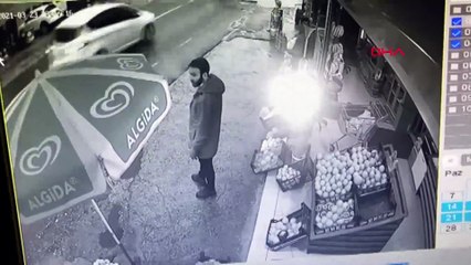 Ordu'da markete silahlı saldırı kamerada