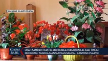 Kreatif Ibu Rumah Tangga Kreasikan Kantong Plastik Bekas Jadi Bunga Hias