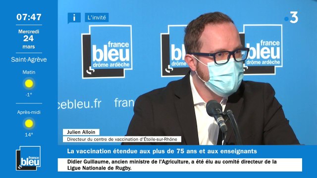Julien Alloin, infirmier libéral et responsable du centre de vaccination d'Etoile-sur-Rhône