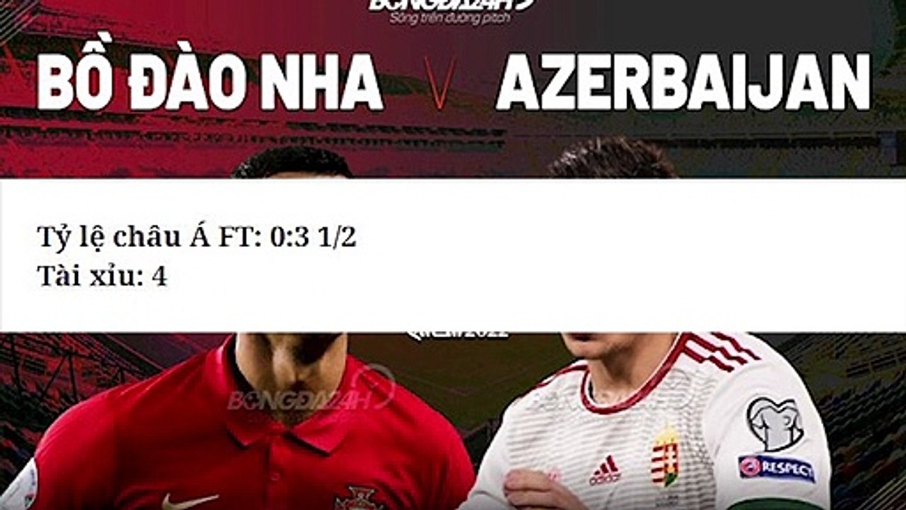 Nhận định Soi Kèo bóng đá Bồ Đào Nha vs Azerbaijan, 02h45 ngày 25/3, vòng loại world cup 2022