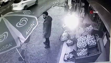 Markete silahlı saldırı güvenlik kamerasında