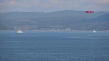 ÇANAKKALE İspanya, Bulgaristan ve Romanya savaş gemileri Çanakkale Boğazı'ndan geçti
