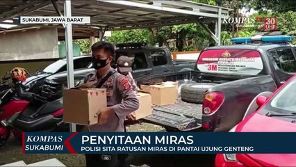 Polisi Sita Ratusan Miras Di Pantai Ujung Genteng