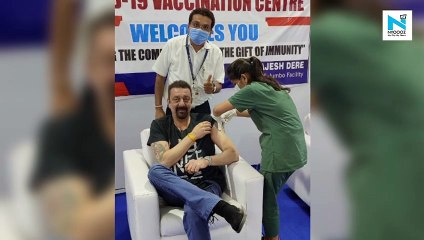 Sanjay Dutt receives the first dose of COVID 19 vaccine