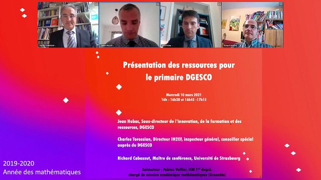 Présentation des ressources DGESCO en mathématiques pour le primaire