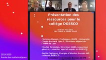 Présentation des ressources DGESCO en mathématiques pour le collège