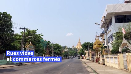 Birmanie: rues vides, magasins fermés pendant la "grève silencieuse"