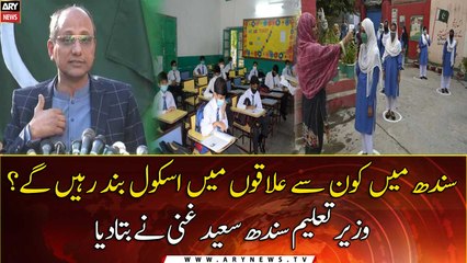 Education minister explains where schools will close in Sindh