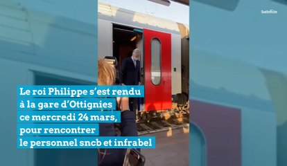 Le roi Philippe s’est rendu à la gare d’Ottignies ce 24 mars 2021