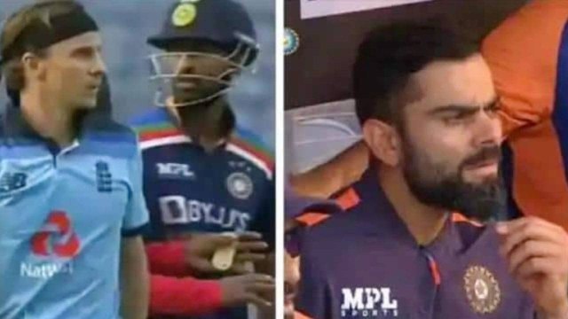 India vs England : Krunal Pandya, Tom Curran's Heated Argument కృనాల్‌పై టామ్ కరన్‌ అనుచిత వ్యాఖ్యలు