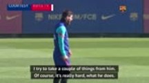 Dest taking pointers from 'unbelievable' Messi at Barca