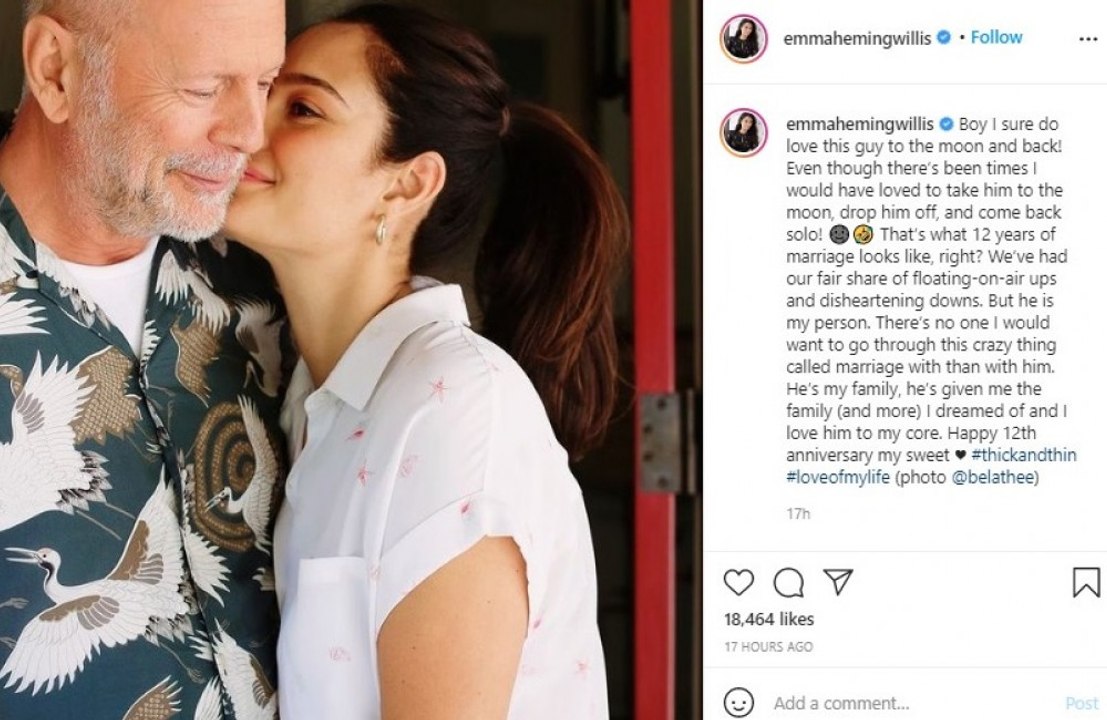 Bruce Willis feiert 12. Hochzeitstag