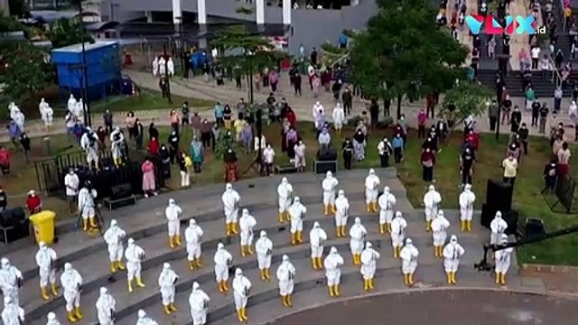 Setahun RSDC Wisma Atlet, 1.500 Orang Main Angklung