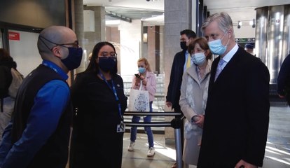 Le roi Philippe à la rencontre du personnel des chemins de fer à Ottignies
