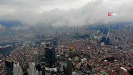 İstanbul’da kar sonrası bulutların manzarası mest etti